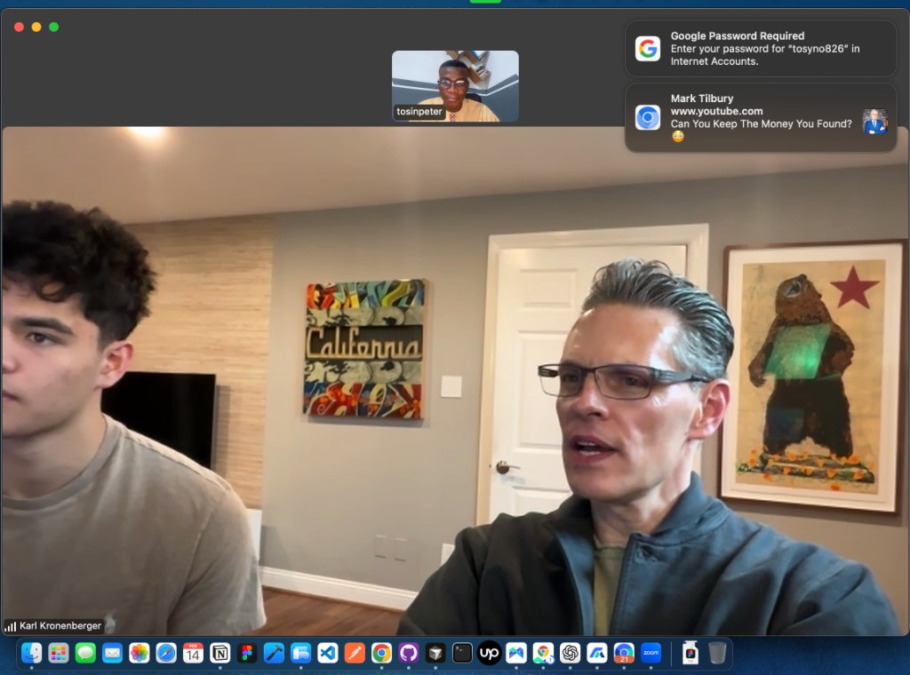 Video call with Karl Kronenberger about Rork Lacrosse